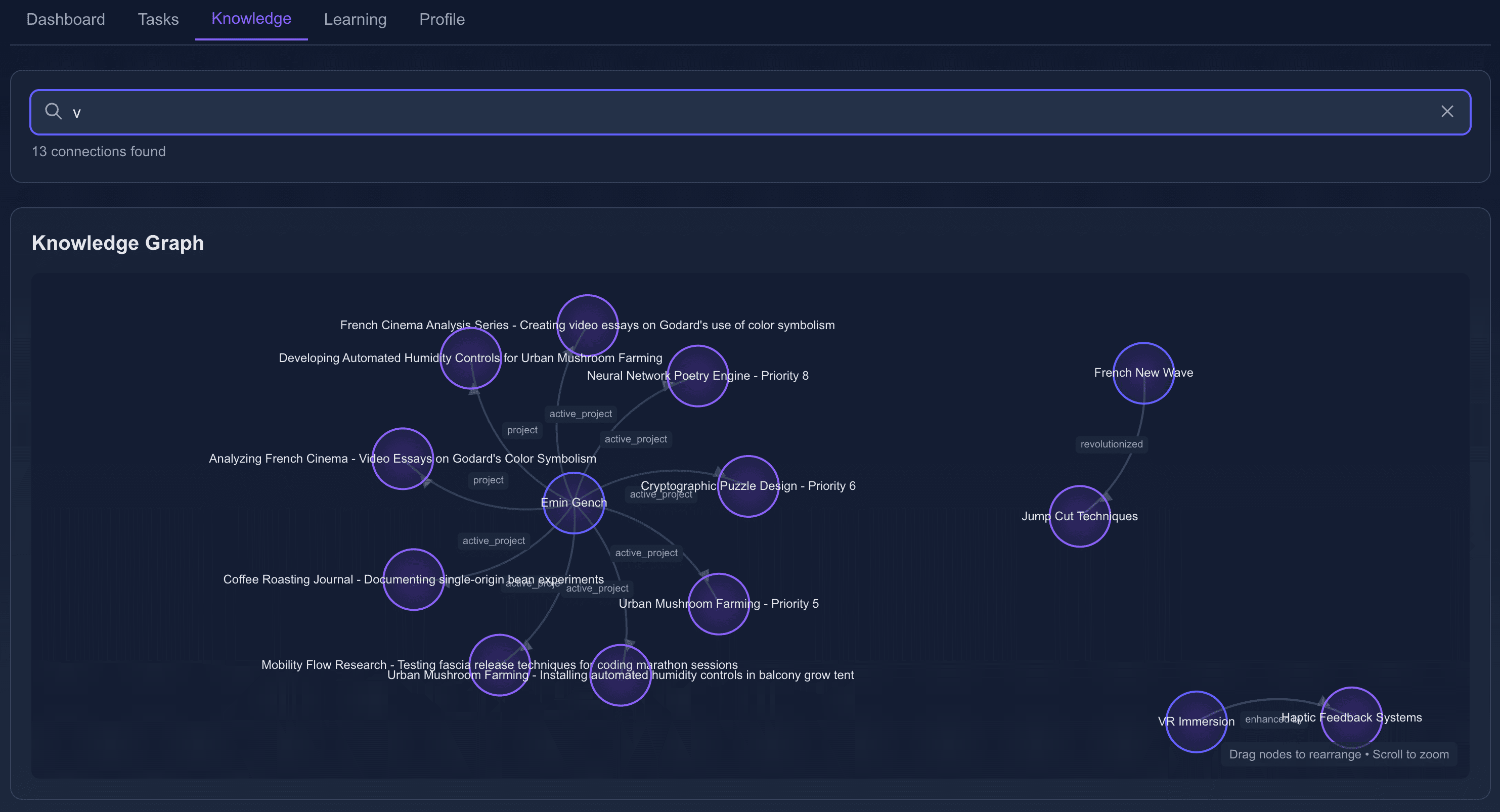 Knowledge Graph Interface